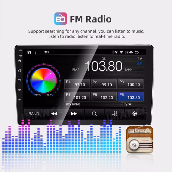 ユニバーサルタッチスクリーン GPS ラジオステレオ 10 インチカービデオ 1 DIN カー DVD プレーヤースクリーン付きカー Android ラジオスクリーンステレオ